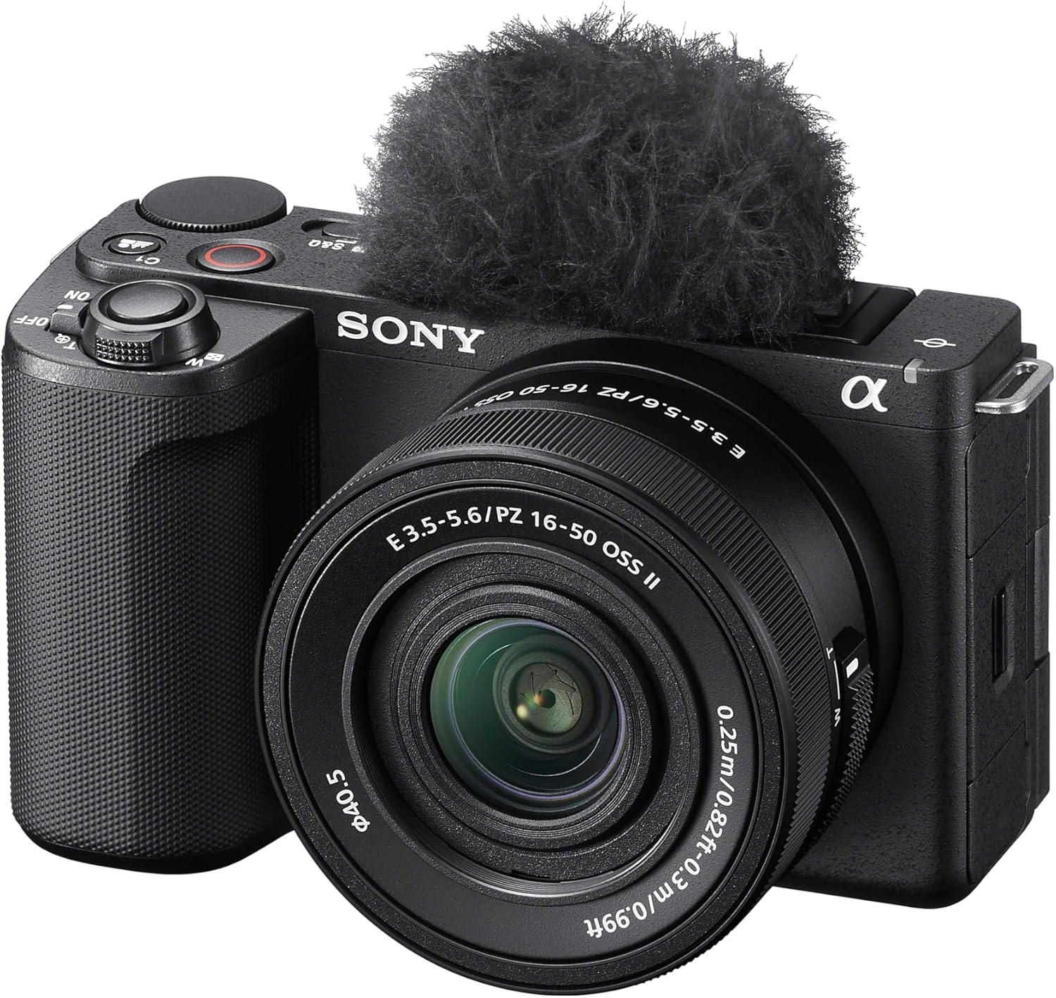 Sony Alpha ZVE10 II - APS-C Interchangeable Lens Mirrorless Content Creators' Camera - Black - with Lens