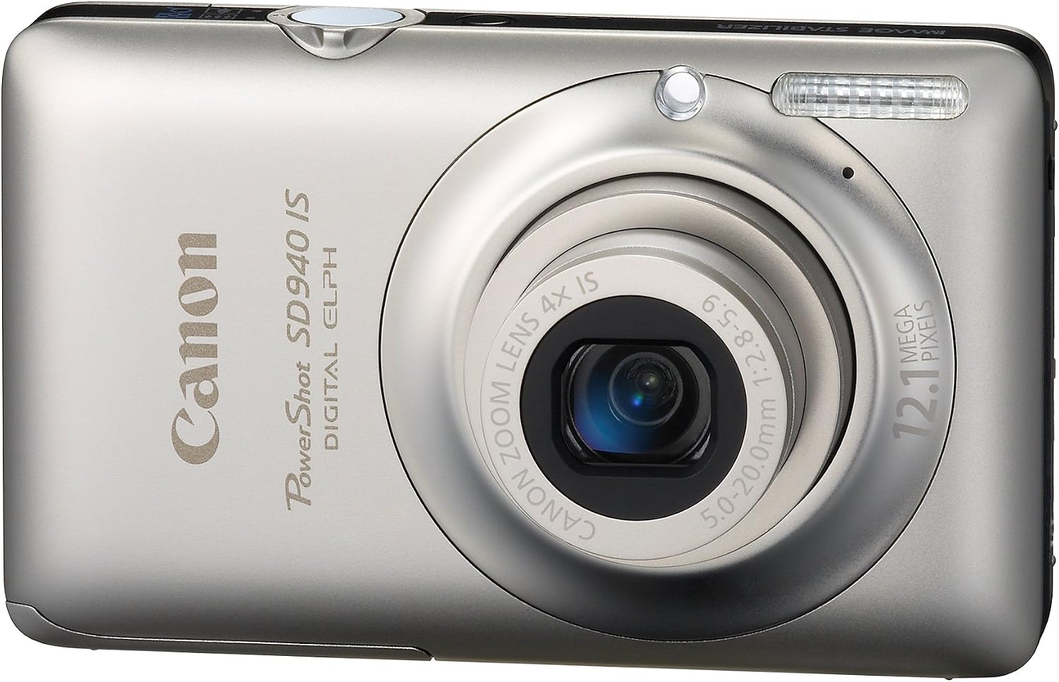 Canon PowerShot SD940IS 12.1MP Digital Camera with 4x Wide Angle Optical Image Stabilized Zoom and 2.7-inch LCD (Silver) (OLD MODEL)