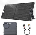 100W Portable Solar Panel, ETFE Foldable Solar Panel Charger with Adjustable Kickstand,23.7% High Efficiency,IP65 Waterproof, for Power Station Outdoor Camping RV Emergency Power Supply