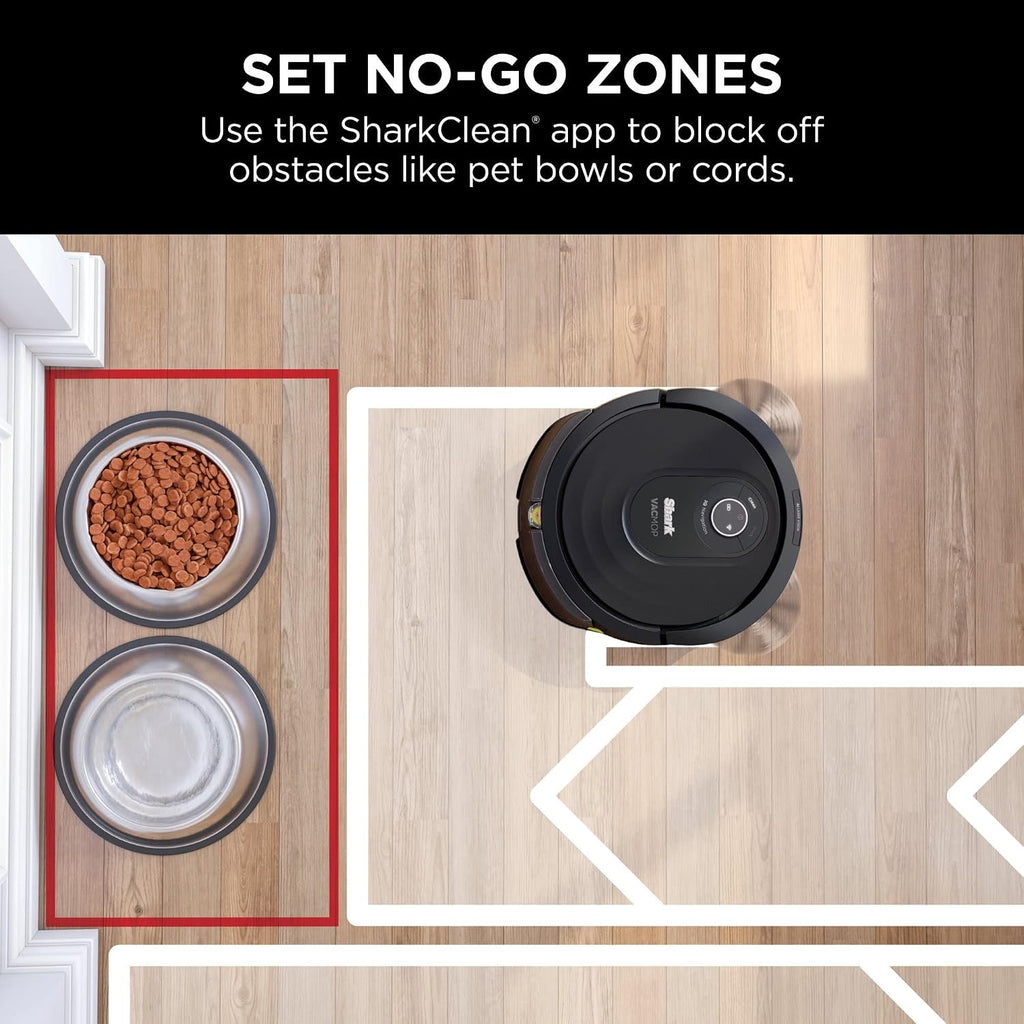 Shark RV2002WD AI Robot Vacuum & Mop with LiDAR Navigation, with Home Mapping, Perfect for Pets, WiFi, Compatible with Alexa, Black (Renewed)