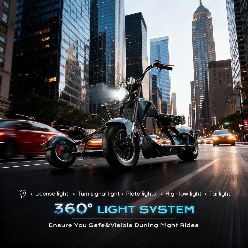 eAhora M1P 2000W Electric Motorcycle for Adults,37MPH 60V 30Ah Large Battery 40 Miles Range,Dual Hydraulic Brakes Full Suspension,Street Legal Electric Motorcycle for Commuting