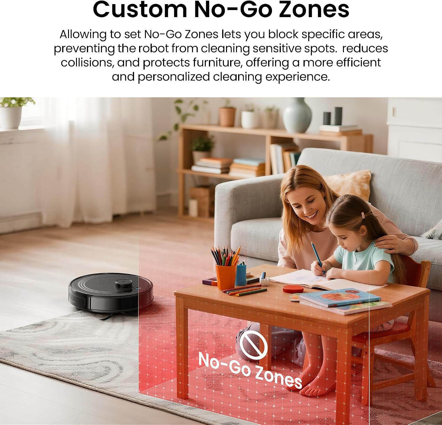 Lefant LiDAR Robot Vacuum Cleaner, 75 Day Self Emptying Robotic Vacuum and Mop,Multi-Floor Mapping，Roller Brush for Carpe， M2 Plus Black
