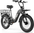 Cybervelo 1500W Motor Peak Electric Bike for Adults and Teenagers, 48V 20AH Removable Battery Step Thru EBike, 30+MPH, 80 Miles Max Range, 20' Fat Tire Adult Electric Bicycles for 7 Speed