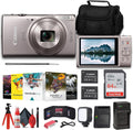 Canon PowerShot IXUS 285 HS 12X Optical Zoom Digital Camera (Silver) (1079C001) + NB11L Battery + 64GB Memory Card + Corel Photo Software + Case + Charger + LED Light + Card Reader + More