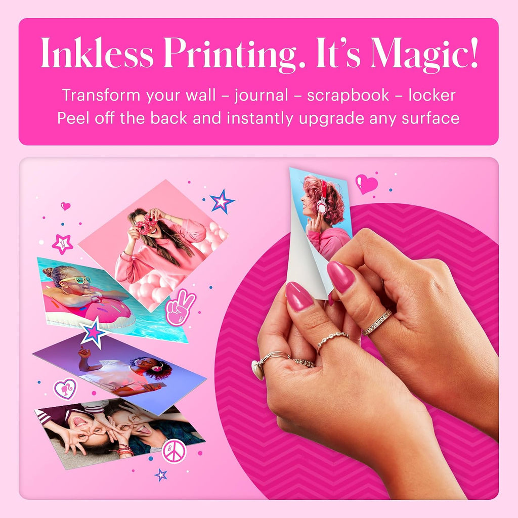 Kodak x Barbie Printomatic Full-Color Instant Print Digital Camera Barbie Deluxe Bundle (Signature Style)+ Barbie Deluxe Camera Case + Barbie Photo Album + Zink Paper (20 Sheets)