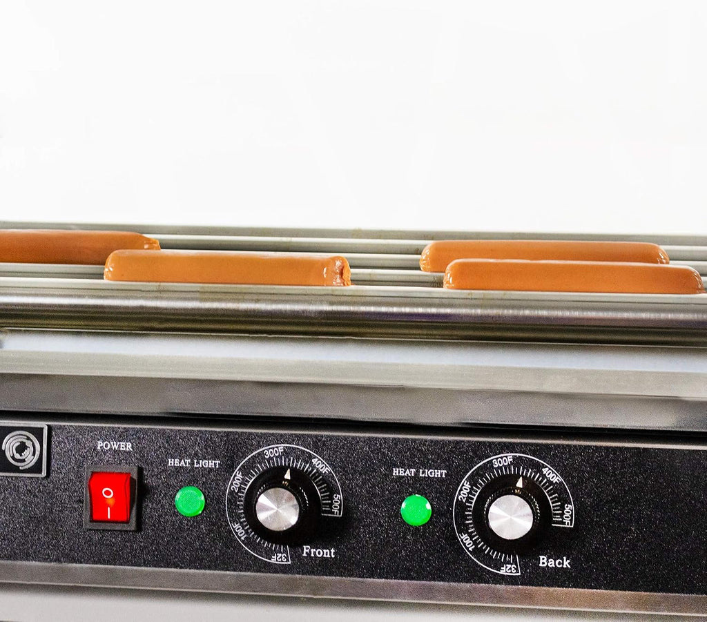 VIVO Electric 12 Hot Dog 5 Roller Grill Cooker Warmer, Stainless Steel, Commercial and Household 700W Machine, HOTDG-V005