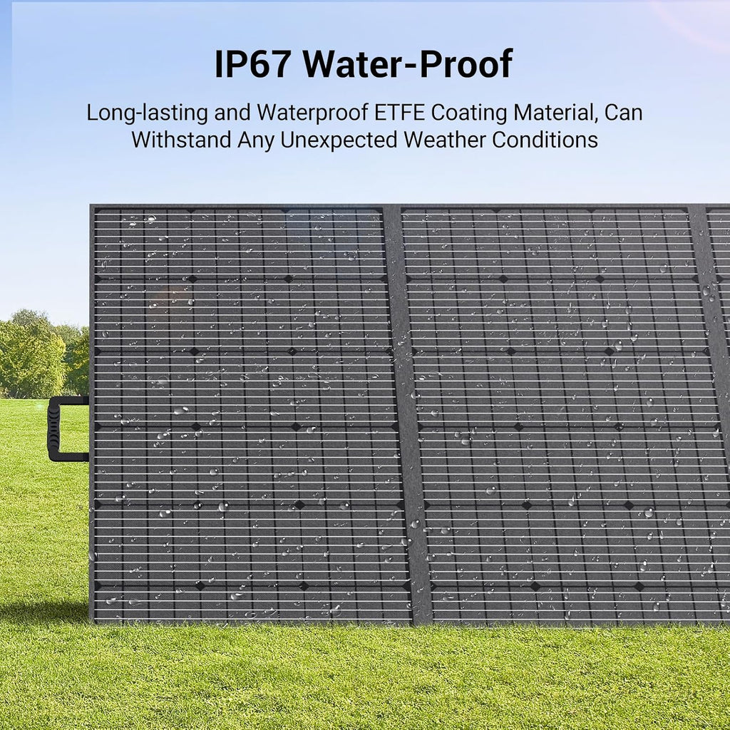 FOSSiBOT SP420W Portable Solar Panel, 420W High Power Solar Charger with 23.5% Efficiency, IP67 Waterproof Foldable Solar Panel, MC4 Connector for F2400/F3600 Power Station, RV, Van Life, Off-Grid
