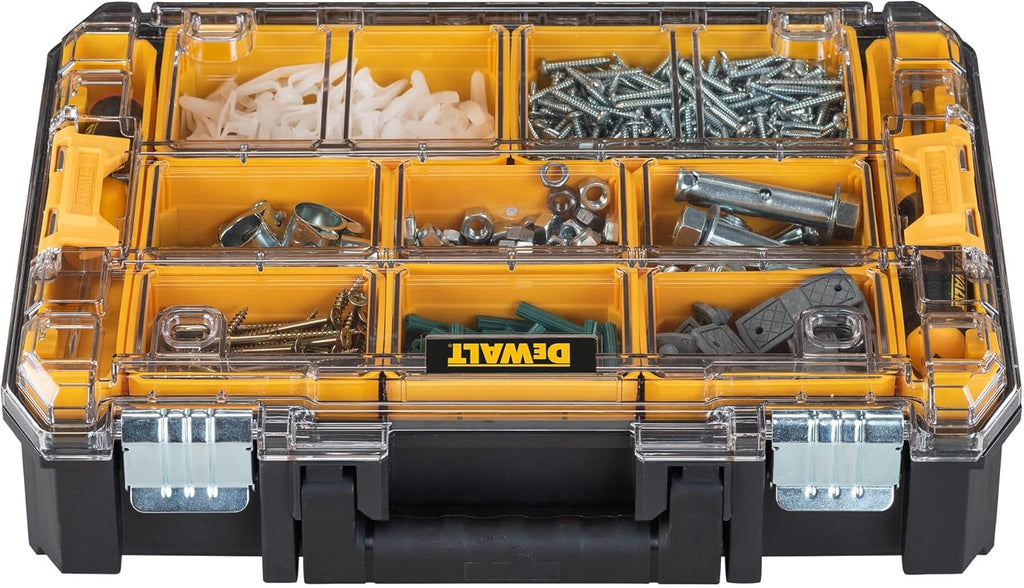 DEWALT TSTAK Tool Organizer,Small Parts and Screw Organizer Tool Box with Removable Compartments,(DWST17805),(Pack of 4)