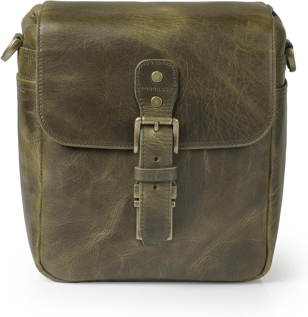 MegaGear Genuine Leather Camera Messenger Bag Mirrorless Portable electronic device cover
