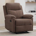 Korser Recliner Chairs, Small Recliners for Small Spaces, Manual Recliner for Adults with Side Pockets, Adjustable Overstuffed Comfy Corduroy Reclining Chair for Living Room, Bedroom, Reading, Brown