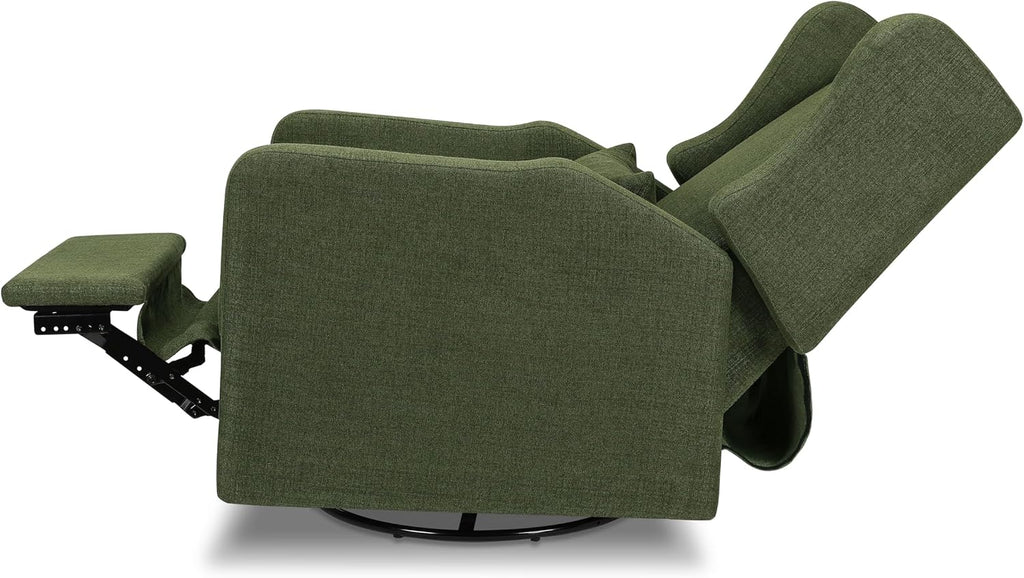 Davinci Carter's Arlo Recliner and Swivel Glider, Water Repellent & Stain Resistant, Greenguard Gold & CertiPUR-US Certified, Performance Forest Green Linen
