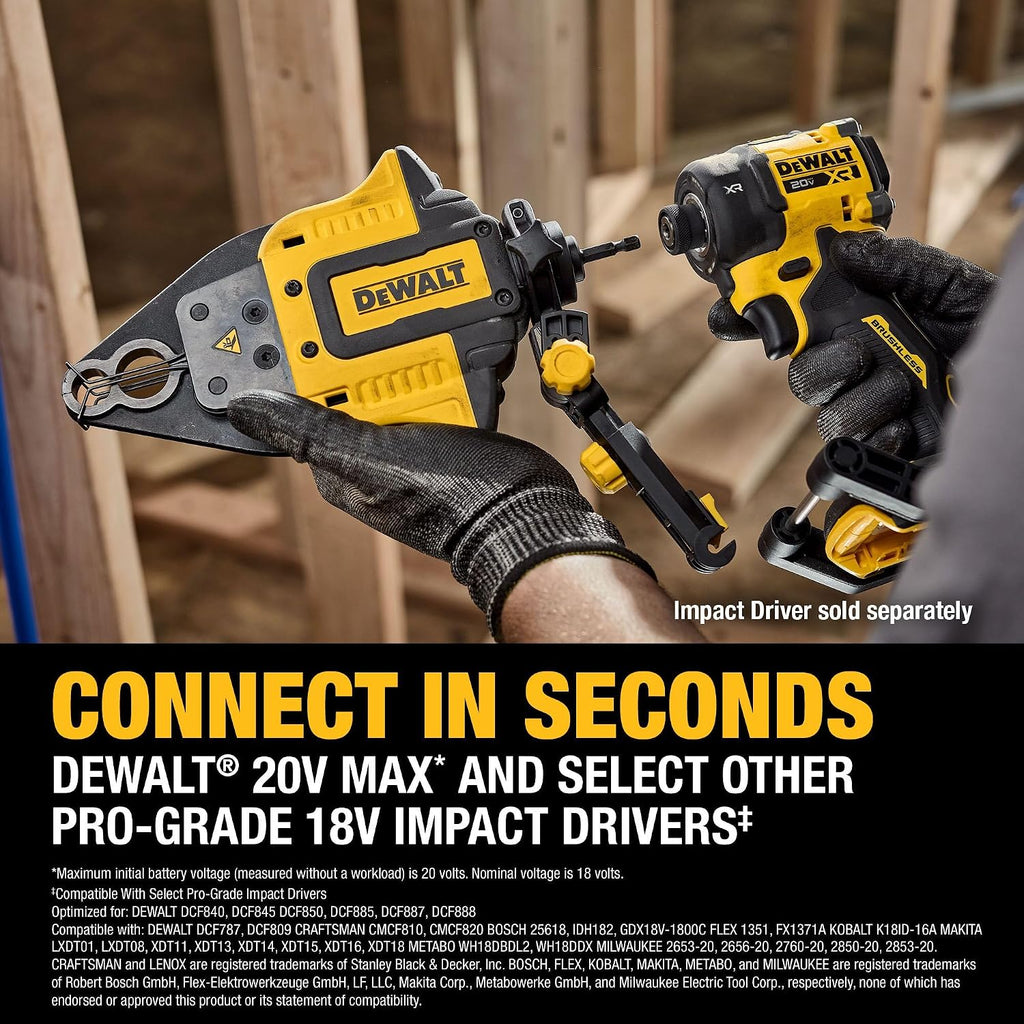 DEWALT IMPACT CONNECT PEX Crimp Ring Attachment for Impact Driver, Plumbing Tool (DWAPXCIR)