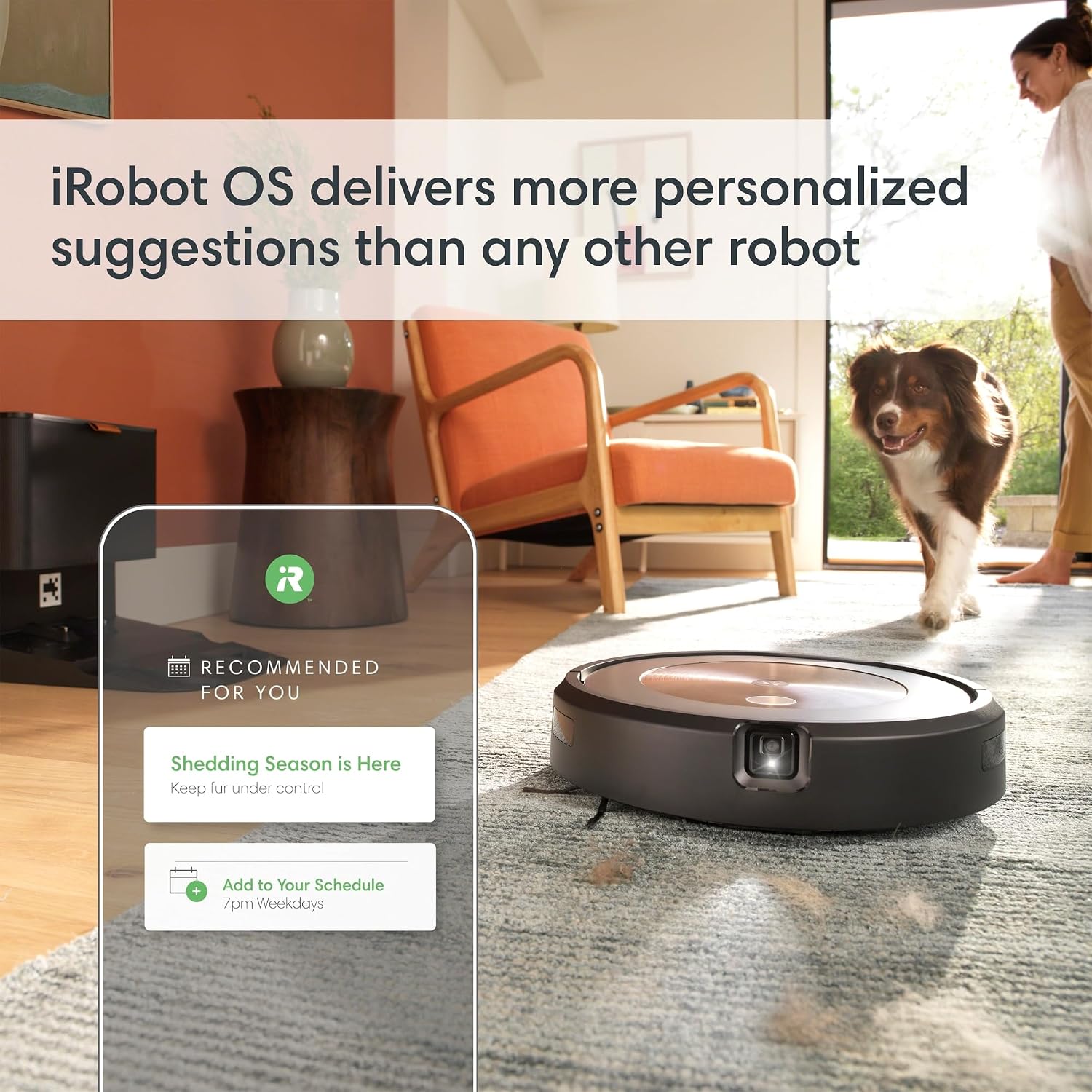 iRobot Roomba j9+ Self-Emptying Robot Vacuum – Powerful Suction, Identifies and Avoids Obstacles Like Waste, Self-Empties for 60 Days, Best for Homes with Pets, Smart Mapping, Works with Alexa