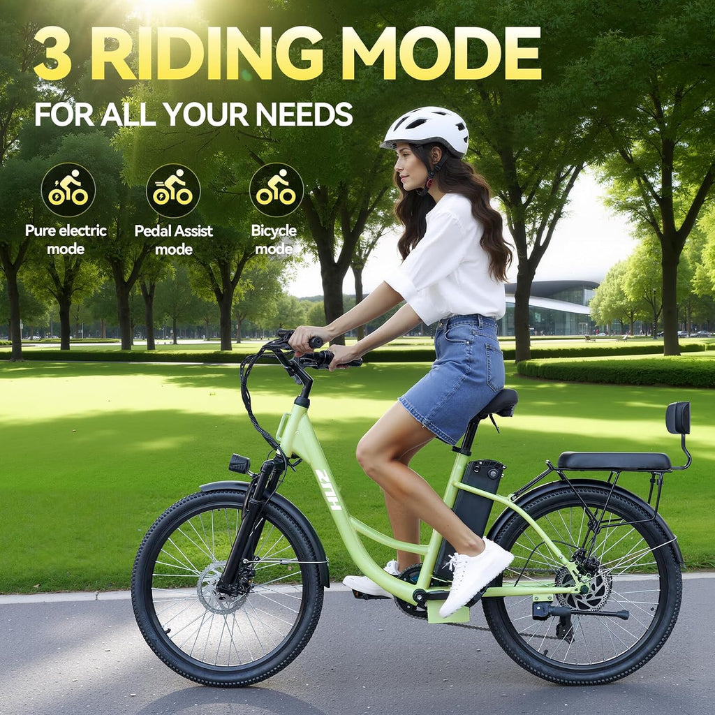 ZNH 24' Electric Bike for Adults with Peak 1000W Motor & 48V 940.8 Wh Removable Battery, Up to 90Miles 23+ MPH Step Thru Electric Bicycle, Commuter E Bikes with 7-Speed, UL 2849 Certified