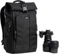 Think Tank FocusPoint 30L RollTop Camera Backpack - Asphalt Black: Expandable Travel & Camera Backpack with Laptop Sleeve, Quick Side and Back Access, Rain Cover – Versatile Photography & Travel Bag