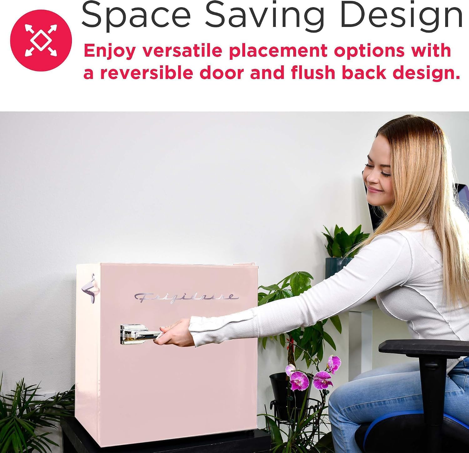 Frigidaire Coral EFR176- AMZ EFR176 Retro Mini Refrigerator-Energy Saving-Adjustable Thermostat Control-Side Mounted Bottle Opener-Ideal for for Dorm, Office, RV, Garage, Apartment 1.6 Cubic Feet