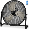 20' Large Battery Fan, Portable Battery Operated Floor Fan, Rechargeable Battery Powered Wireless Camping Fan, Waterproof, Hi-airflow, Cordless, for Home Outdoor Garage Gym Patio Travel RV