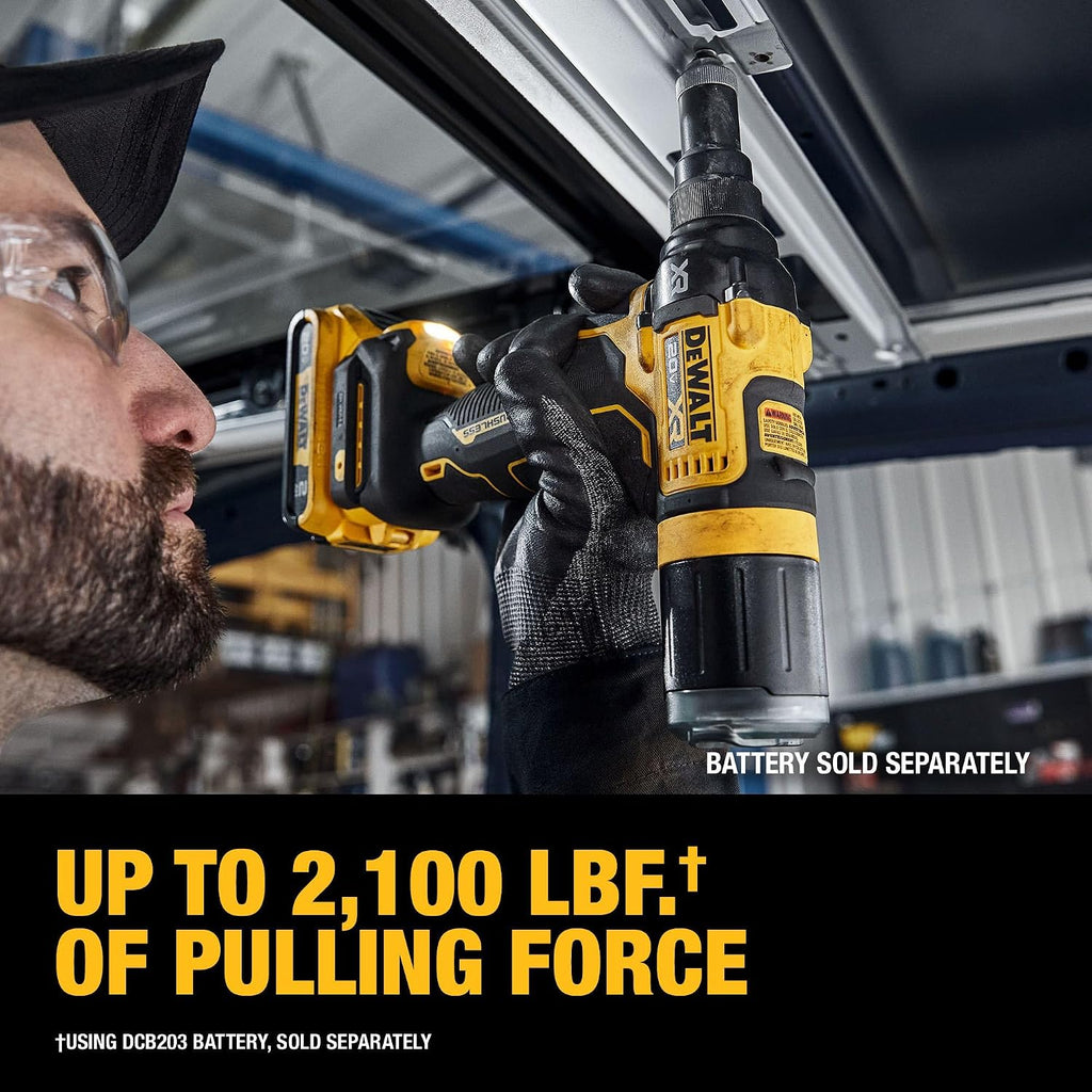 DEWALT 20V MAX XR Cordless Rivet Tool, 3/16', Bare Tool Only (DCF403B)