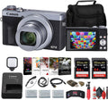 Canon PowerShot G7 X Mark III Digital Camera (Silver) (3638C001) + 2 x 64GB Memory Card + 2 x NB13L Battery + Card Reader + LED Light + Corel Photo Software + HDMI Cable + Case + More