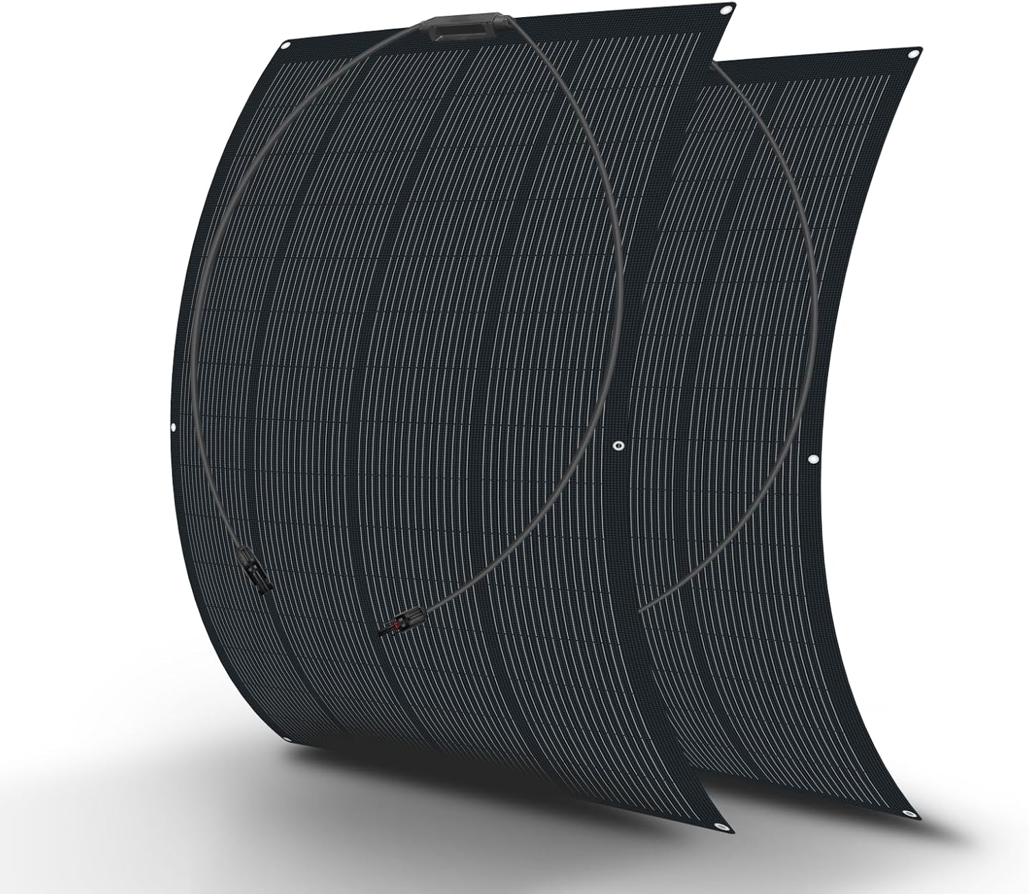 Newpowa 440W Solar Panels 220 Watt 12V (220W x 2 PCS), Flexible Solar Panel 220W, 250° Ultra Lightweight Off-Grid Charger for Marine RV Cabin Van Car Curve Surfaces