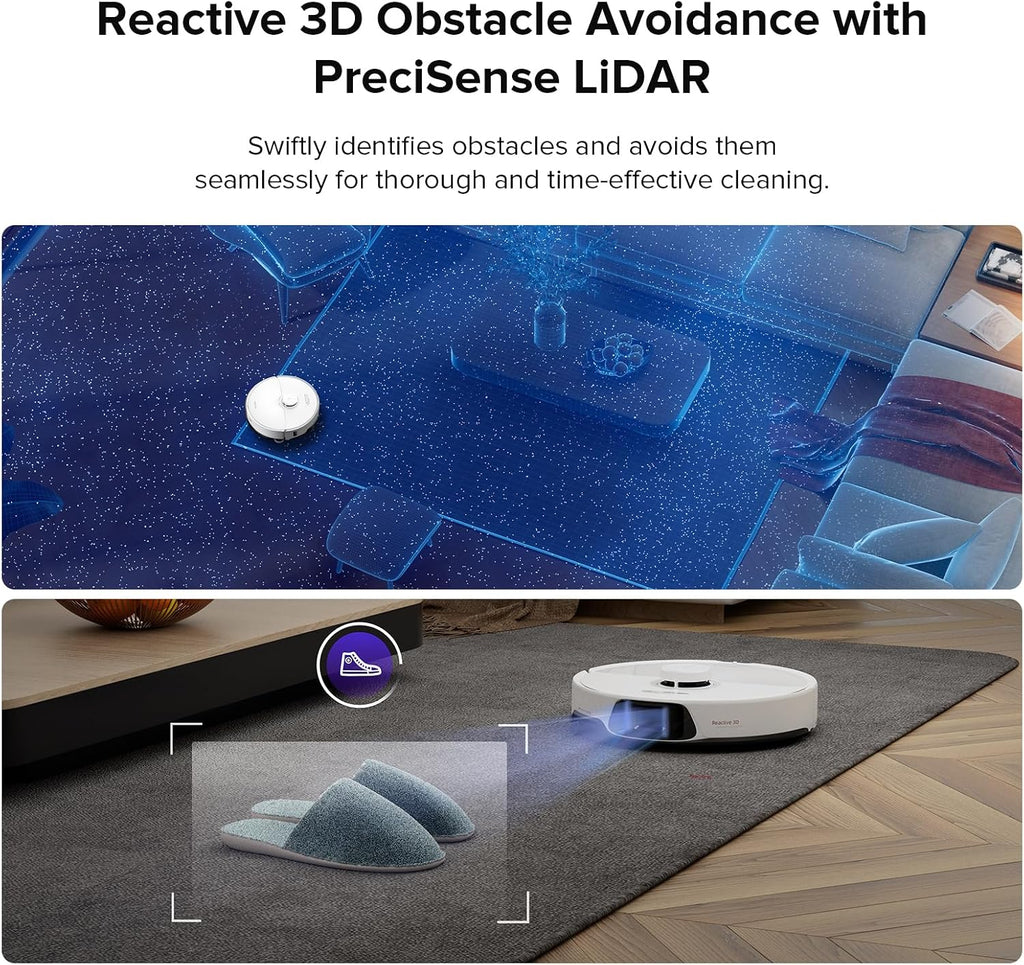 roborock S8 Max Ultra with Auto Water Refilling and Drainage System Robot Vacuum and Mop, FlexiArm Design, Smart Dirt Detection, Self-Emptying, 8000Pa Suction for Various Floors, Pet Hair, White