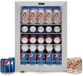 Whynter BR-091WS, 90 Can Capacity 2.1 cu. ft. Stainless Steel Beverage Refrigerator and cooler, Mini Fridge with Glass Door with lock