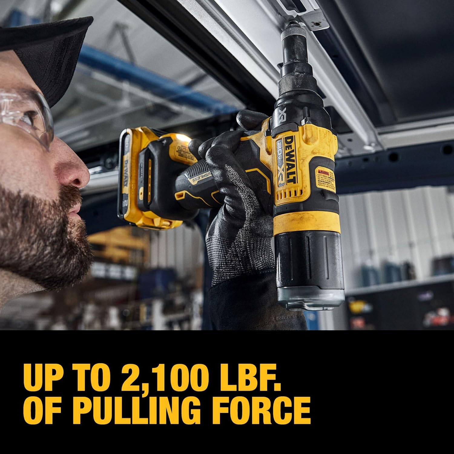 DEWALT 20V MAX XR Cordless Rivet Tool, 3/16', Battery and Charger Included (DCF403D1)