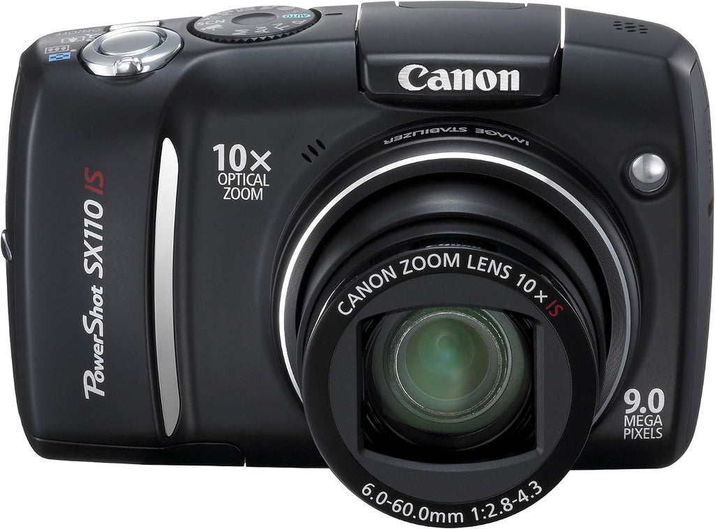 Canon Powershot SX110IS 9MP Digital Camera with 10x Optical Image Stabilized Zoom (Black)