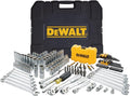 DEWALT Mechanic Tool Set with Case, Socket Set Metric and Standard Full, 1/4' & 3/8' Drive, Hex Keys and Specialty Tools, 168-Piece (DWMT73803)