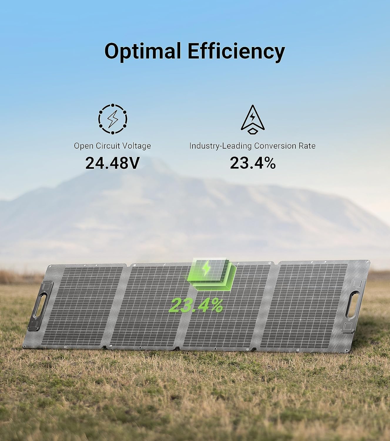 Dabbsson 210Watt Portable Solar Panel for Power Station, Foldable Charger, Adjustable Kickstand, High-Efficiency Monocrystalline PV Module, Waterproof IP67 for Outdoor Camping, RV, Blackout