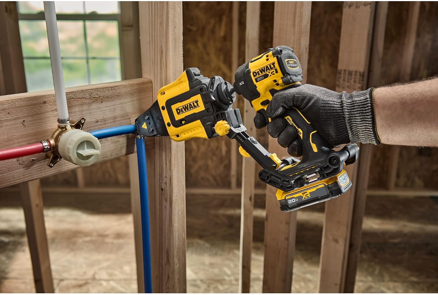 DEWALT IMPACT CONNECT PEX Pinch Clamp Attachment for Impact Driver, Plumbing Tool (DWAPXPIR)