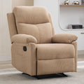 Korser Recliner Chairs, Small Recliners for Small Spaces, Manual Recliner for Adults with Side Pockets, Adjustable Overstuffed Comfy Corduroy Reclining Chair for Living Room, Bedroom, Reading, Khaki