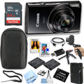 Canon PowerShot IXY 650 (ELPH 360) HS Digital Camera (Black) + 64GB Memory + Spare Batteries, Case, Grip, Software Pack (Power Bundle) (Renewed)