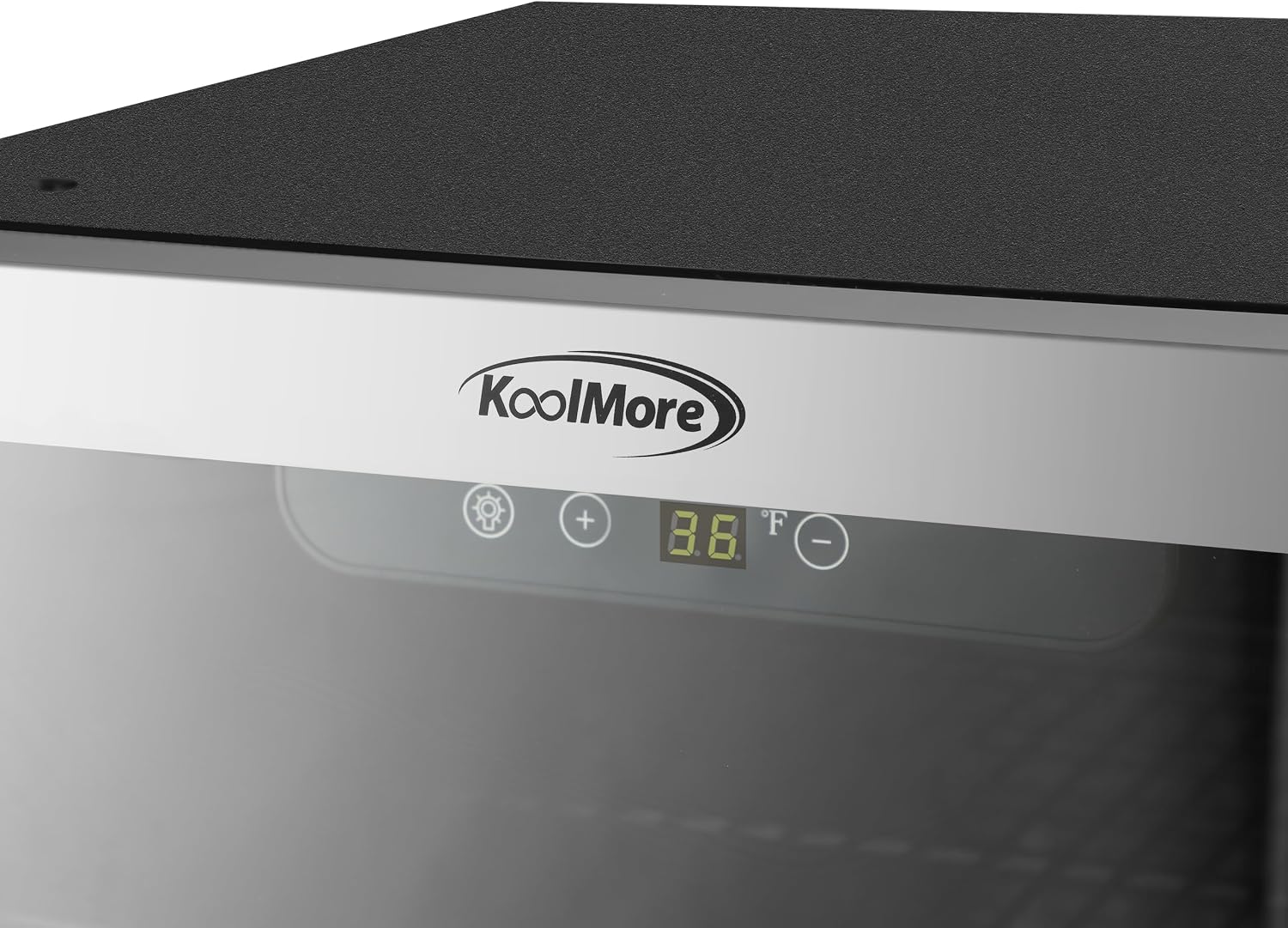 Koolmore 18 in. 3.2 Cu. Ft. Beverage Refrigerator Merchandiser with Stainless Steel Trim and Touch Panel For Soda, Beer or Wine Perfect for Use in a Commercial or Home Setting, ETL Listed (KM-BR32SS)