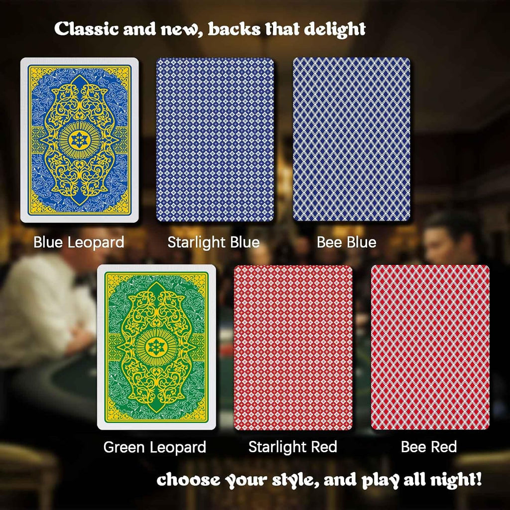 Ben Niu 10-Deck Bulk Casino-Quality Waterproof Plastic PVC Poker Playing Cards – Jumbo Index, Durable, Professional, Perfect for Parties & Tournaments