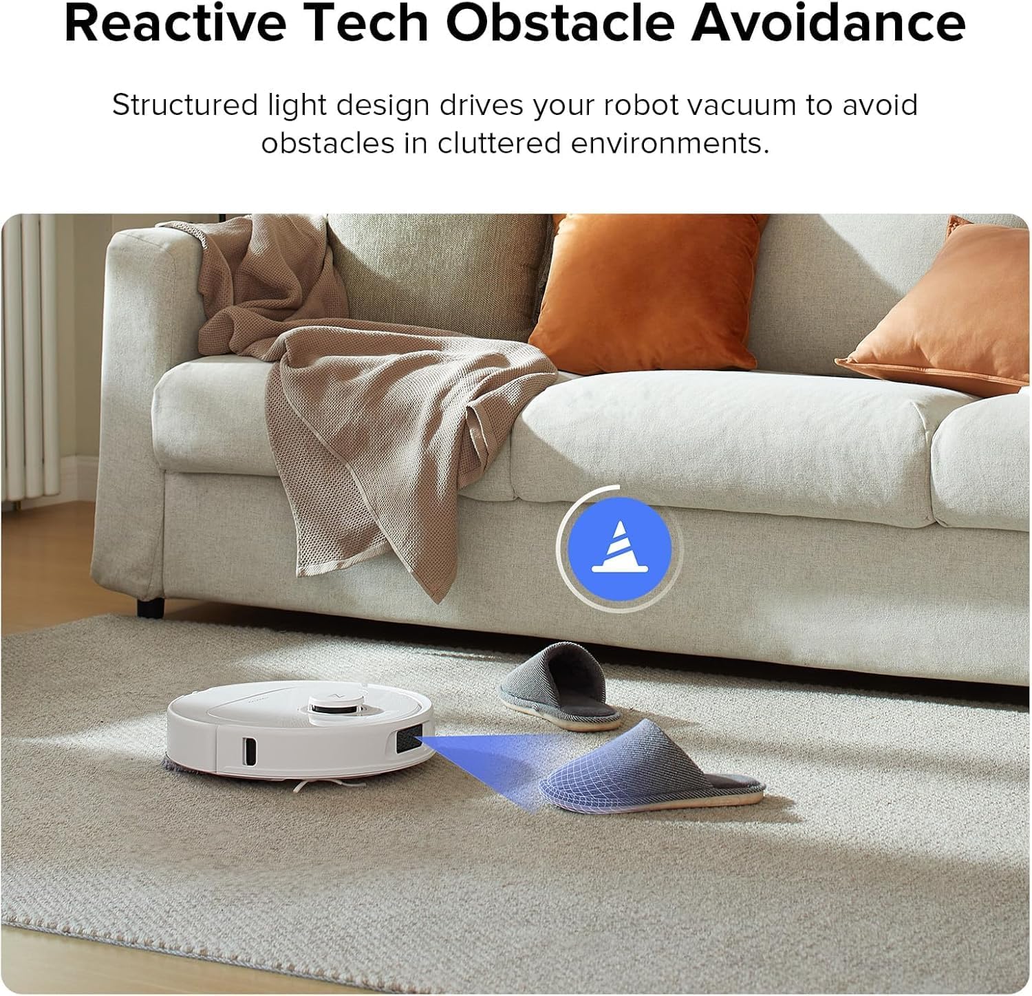 roborock Qrevo Plus Robot Vacuum and Mop with FlexiArm Design Edge Mopping, Self-Emptying, Auto Mop Washing & Drying, 7,000 Pa Suction, White (Renewed)