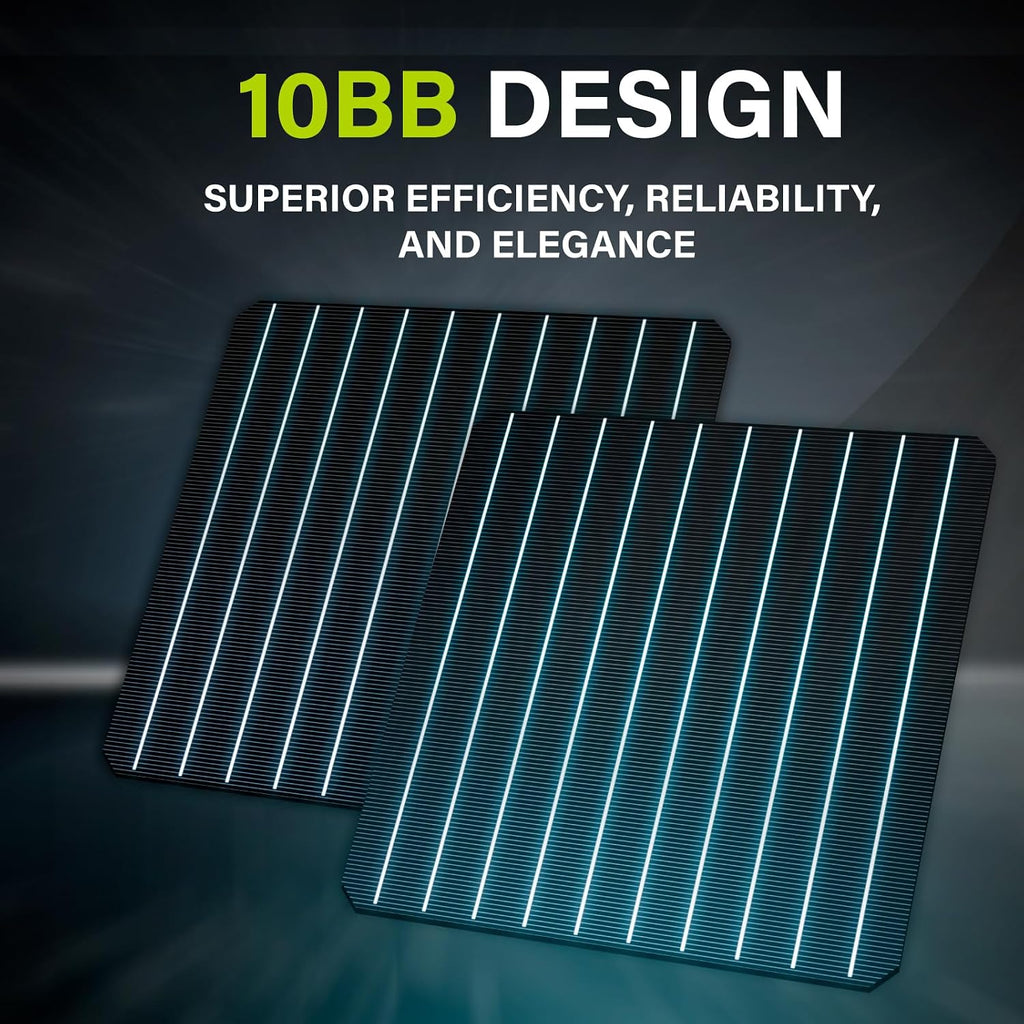 Newpowa 220W Monocrystalline Solar Panel 10BB Cell Solar Panel 220 Watt 12V High Efficiency Mono Module RV Marine Boat Off Grid