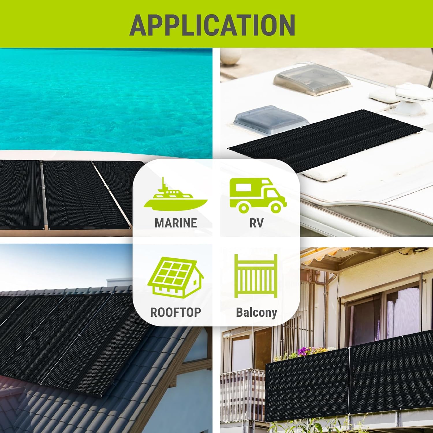 Newpowa 440W Solar Panels 220 Watt 12V (220W x 2 PCS), Flexible Solar Panel 220W, 250° Ultra Lightweight Off-Grid Charger for Marine RV Cabin Van Car Curve Surfaces