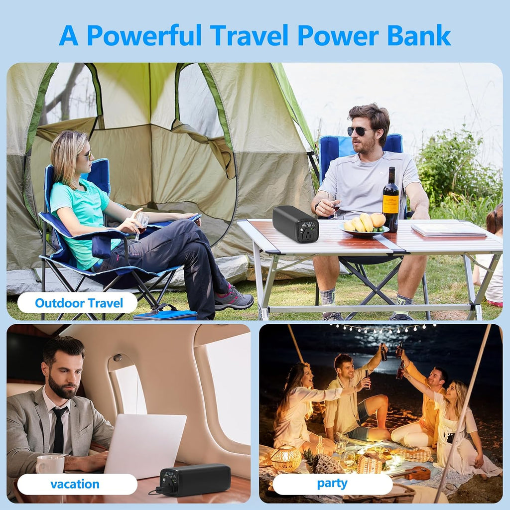 PAFISH Portable Power Bank with AC Outlet,31200mAh with 4 Output Travel Laptop Power Station,External Battery Pack for Outdoors Travel Emergency,Power Bank for HP, Notebooks, MacBook,Drone,Camera