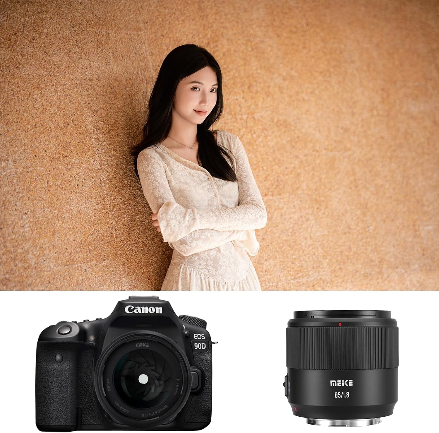 Meike 85mm f1.8 SE II Full Frame STM Auto Focus Telephoto Lens for Canon EOS EF Mount Digital SLR Cameras Compatible with Canon APS-C Bodies Such as 1D 5D3 5D4 6D 7D 70D 550D 80D