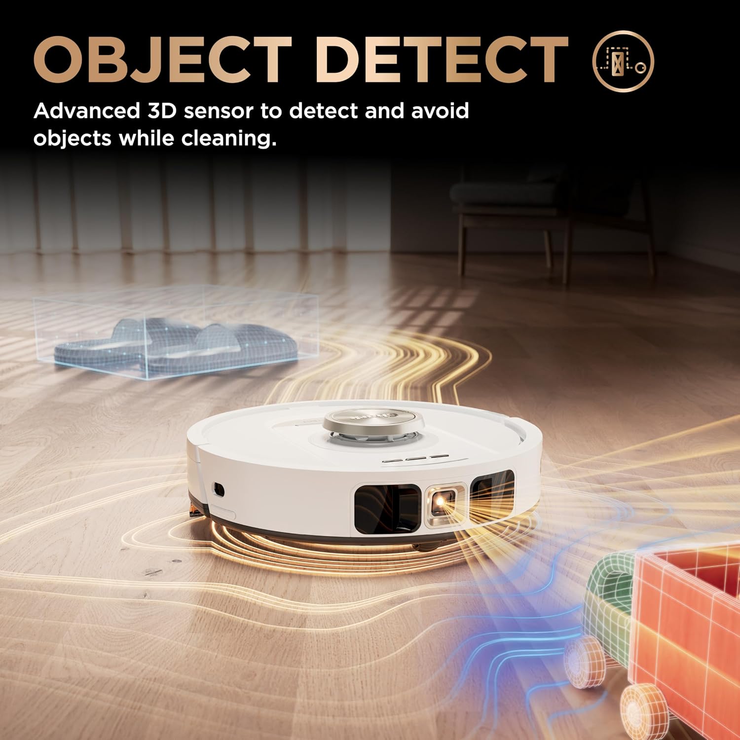 Shark PowerDetect | 2-in-1 Robot Vacuum & Mop for Carpets & Hard Floors | Powerful Suction & Mopping for Pet Hair | Self-Empty & Self-Clean NeverTouch Pro Base | 60-Day Capacity | White | AV2800ZE