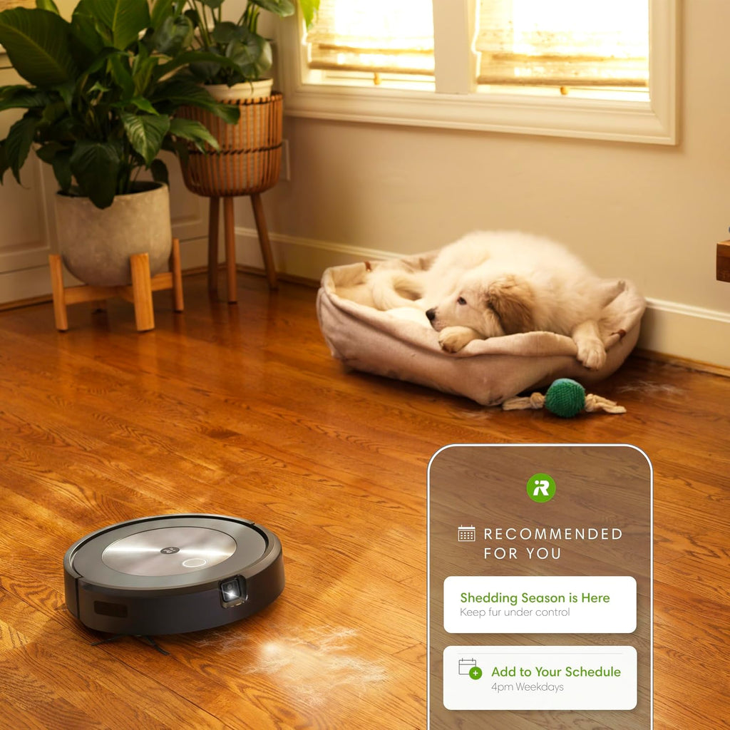 iRobot Roomba j7+ (7550) Self-Emptying Robot Vacuum – Uses PrecisionVision Navigation to Identify & Avoid Objects Like Socks, Shoes, & Pet Waste, Smart Mapping, Self-Empty for Up to 60 Days