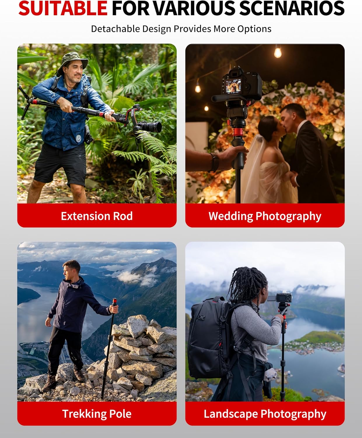 IFOOTAGE Monopod Cobra 3 Strike A150S+K5S, 59' Monopod for Camera Aluminum Travel Monopod with Feet, 1/4'' & 3/8'' Quick Release Compatible with Sony Canon Nikon DSLR Camera, Payload 11Lb