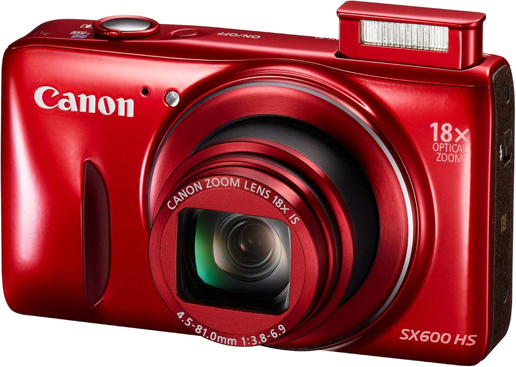 Canon PowerShot SX600 HS 16MP Digital Camera - Wi-Fi Enabled (Red) (Renewed)