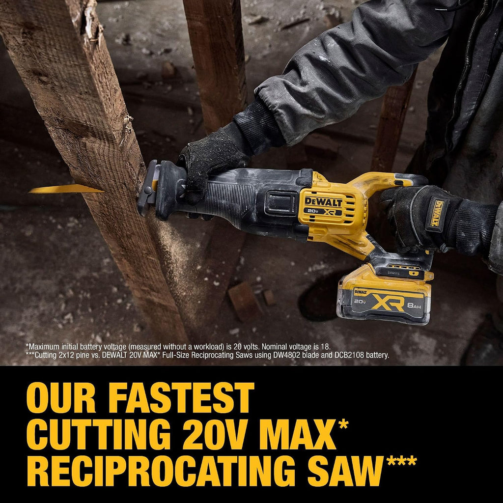 DEWALT 20V MAX XR Cordless Reciprocating Saw Kit XR POWERPACK with Battery and Charger Included (DCS384WW1)