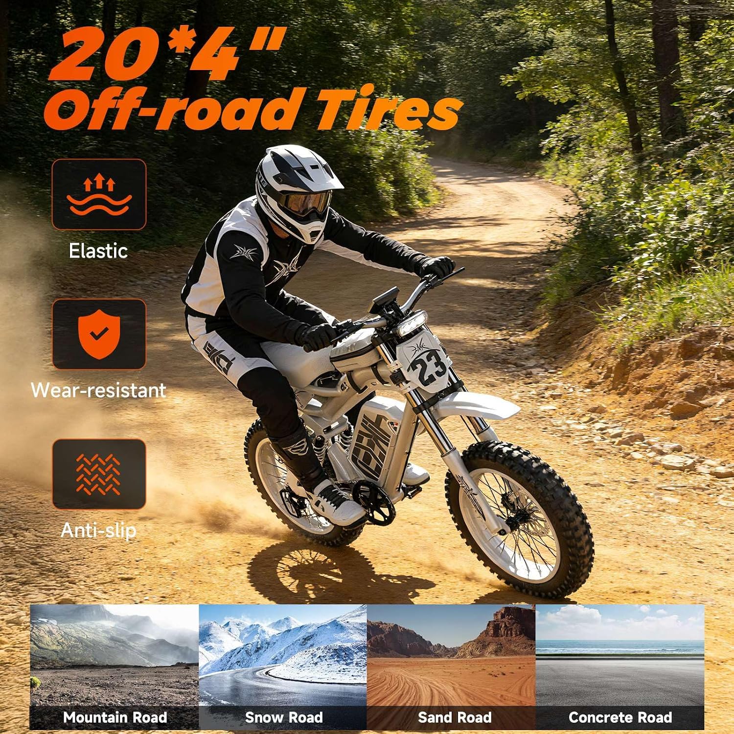 Electric Bike for Adults, 1500W-4000W Peak Fat Tire Ebike, UL2849 Certified Full Suspension All Terrain E-Bike, Removable Battery Off-Road & Commuter Electric Bicycle