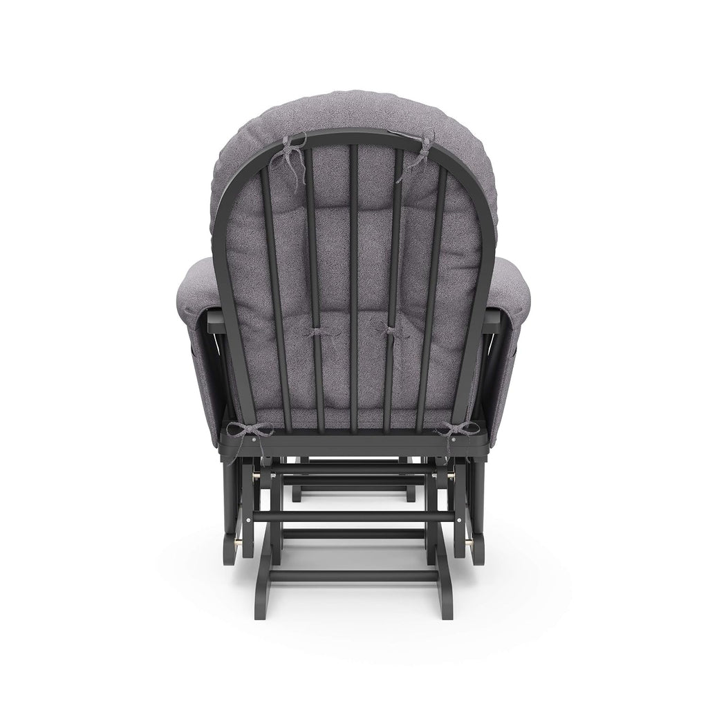 Storkcraft Premium Hoop Glider & Ottoman (Gray/Gray Swirl) — GREENGUARD Gold Certified Nursery Glider, Solid Wood Craftsmanship, Smooth-Gliding Nursery Chair and Ottoman, Award-Winning
