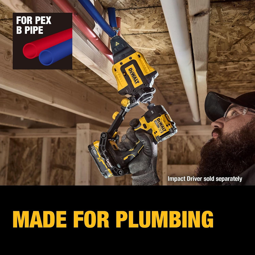 DEWALT IMPACT CONNECT PEX Pinch Clamp Attachment for Impact Driver, Plumbing Tool (DWAPXPIR)