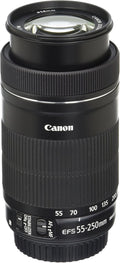 Canon EF-S 55-250mm F4-5.6 is STM Telephoto Lens, Black