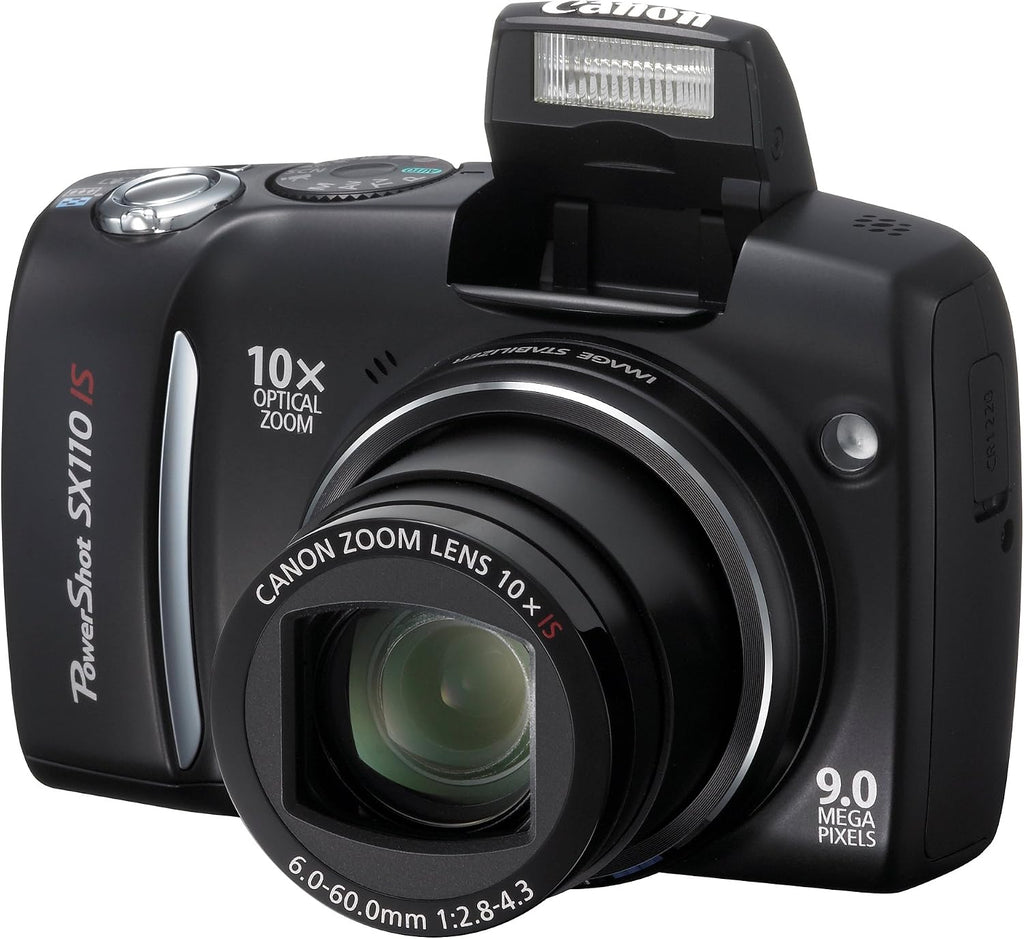 Canon Powershot SX110IS 9MP Digital Camera with 10x Optical Image Stabilized Zoom (Black)